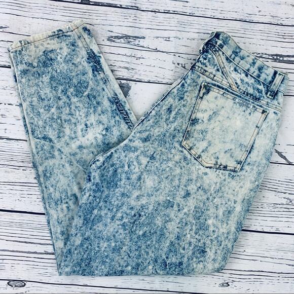 Clique acid washed vintage high rise pleated front - Picture 1 of 16